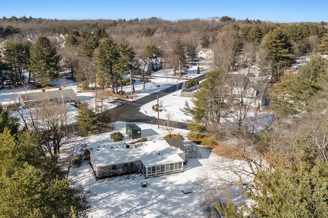 a view of a house with a snow