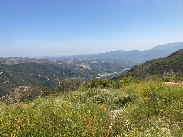 a view of a mountain range with lush green forest