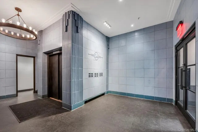 a view of a hallway with entryway