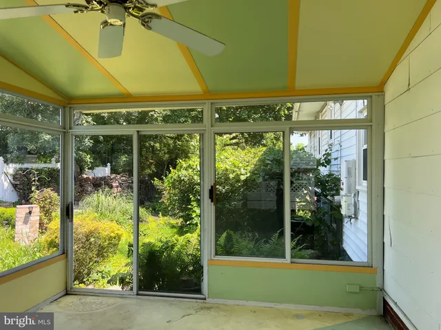 a view of a city from a living room