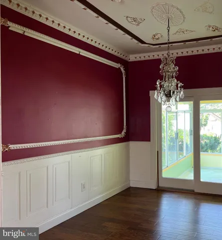 a close view of an empty room