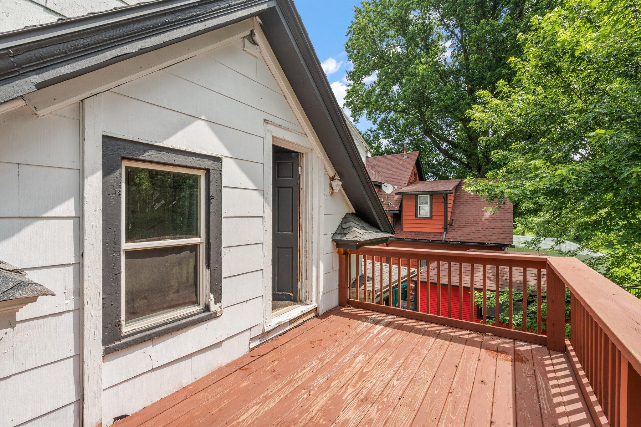 1532 2nd Street La Porte, IN 46350 - Photo 27 of 31 a view of wooden balcony with wooden floor and fence