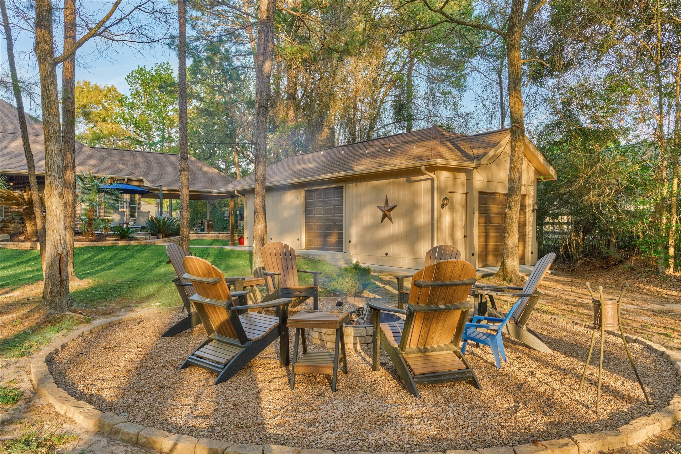 11598 Sebastian's Run Montgomery, TX 77316 - Photo 50 of 50 Outdoor gathering area with seating. Perfect for relaxing under the trees.