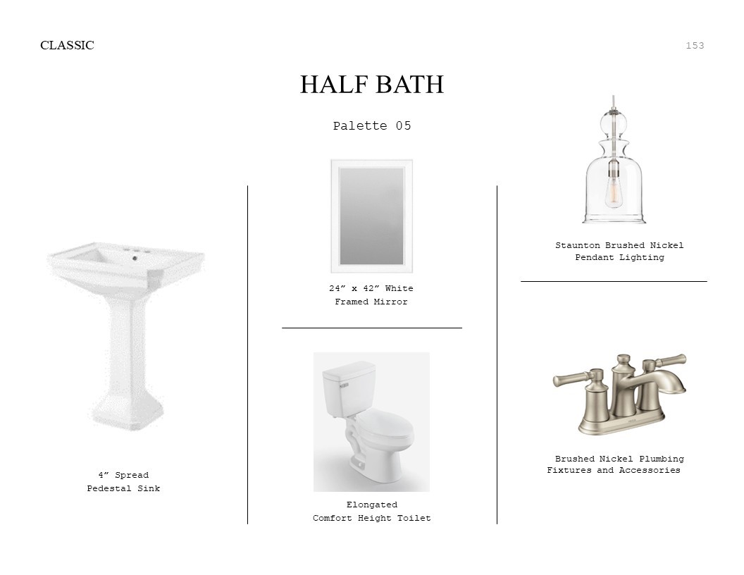 5802 Chamberlain Crossing Rosenberg, TX 77471 - Photo 23 of 37 Classic Look Palette 5: Half Bath Selection Sheet (*Artist rendering used for illustration purposes only.)
