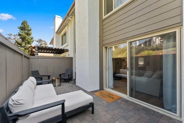 a outdoor space with furniture