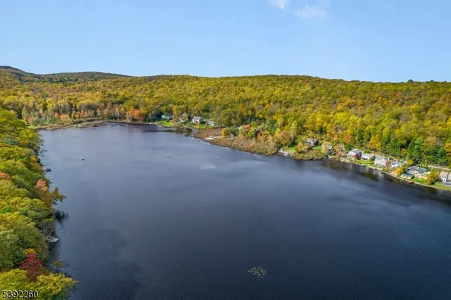a view of lake and mountain