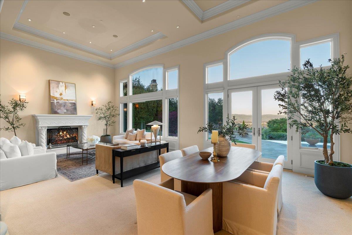 8350 Verbena Drive Gilroy, CA 95020 - Photo 12 of 51 a living room with fireplace furniture and a potted plant