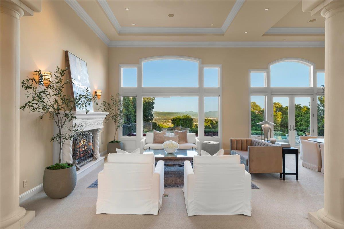 8350 Verbena Drive Gilroy, CA 95020 - Photo 10 of 51 a living room with fireplace furniture and a potted plant