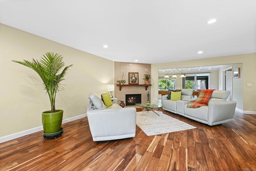 3625 Laketree Drive Fallbrook, CA 92028 - Photo 12 of 52 a living room with fireplace furniture and a potted plant
