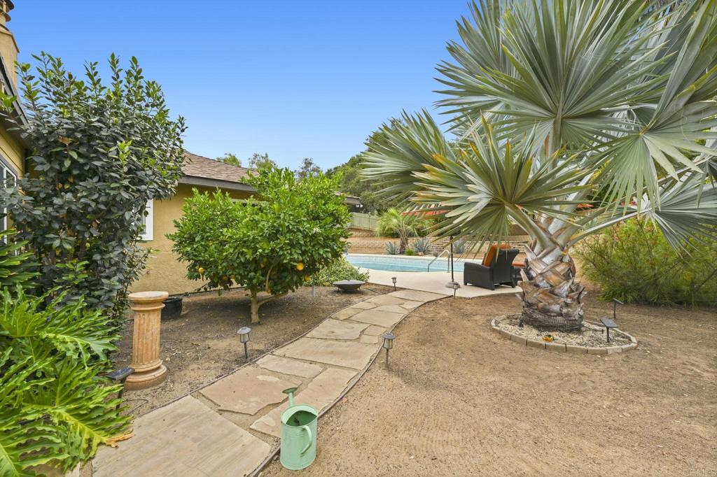3625 Laketree Drive Fallbrook, CA 92028 - Photo 38 of 52 a view of a backyard with a tree