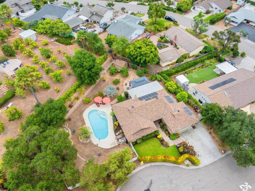3625 Laketree Drive Fallbrook, CA 92028 - Photo 47 of 52 an aerial view of a house with a swimming pool