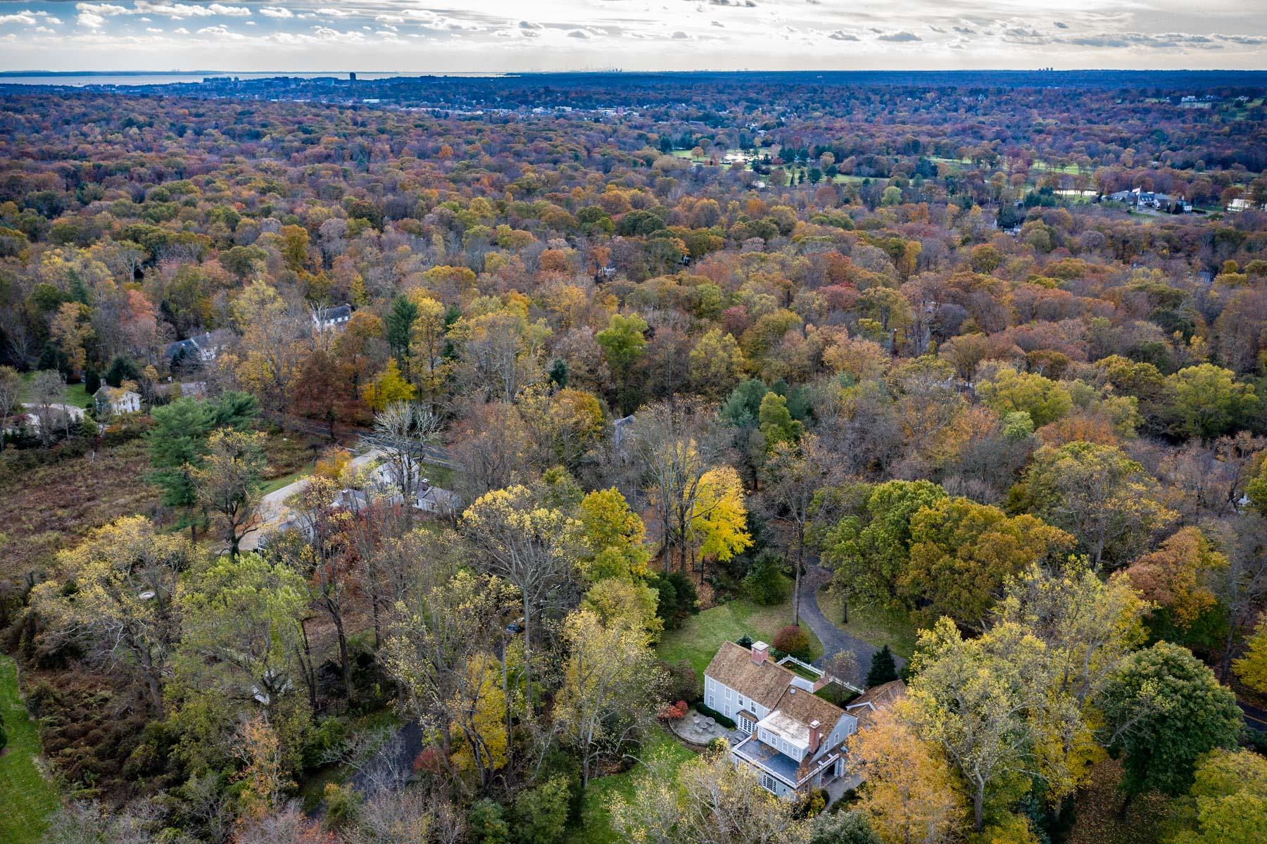 840 Hollow Tree Ridge Road Darien, CT 06820 - Photo 27 of 27 an aerial view of a house with a yard