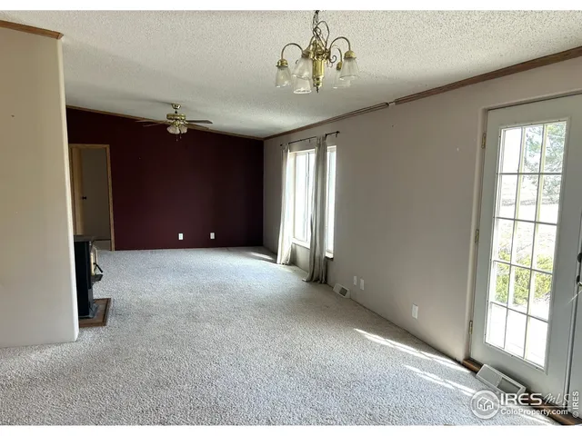 a view of a livingroom with a window