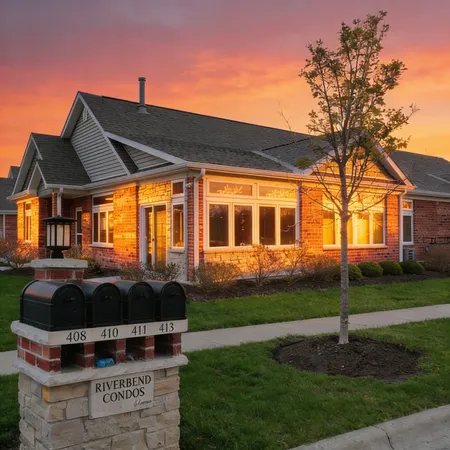 front view of a house with a garden