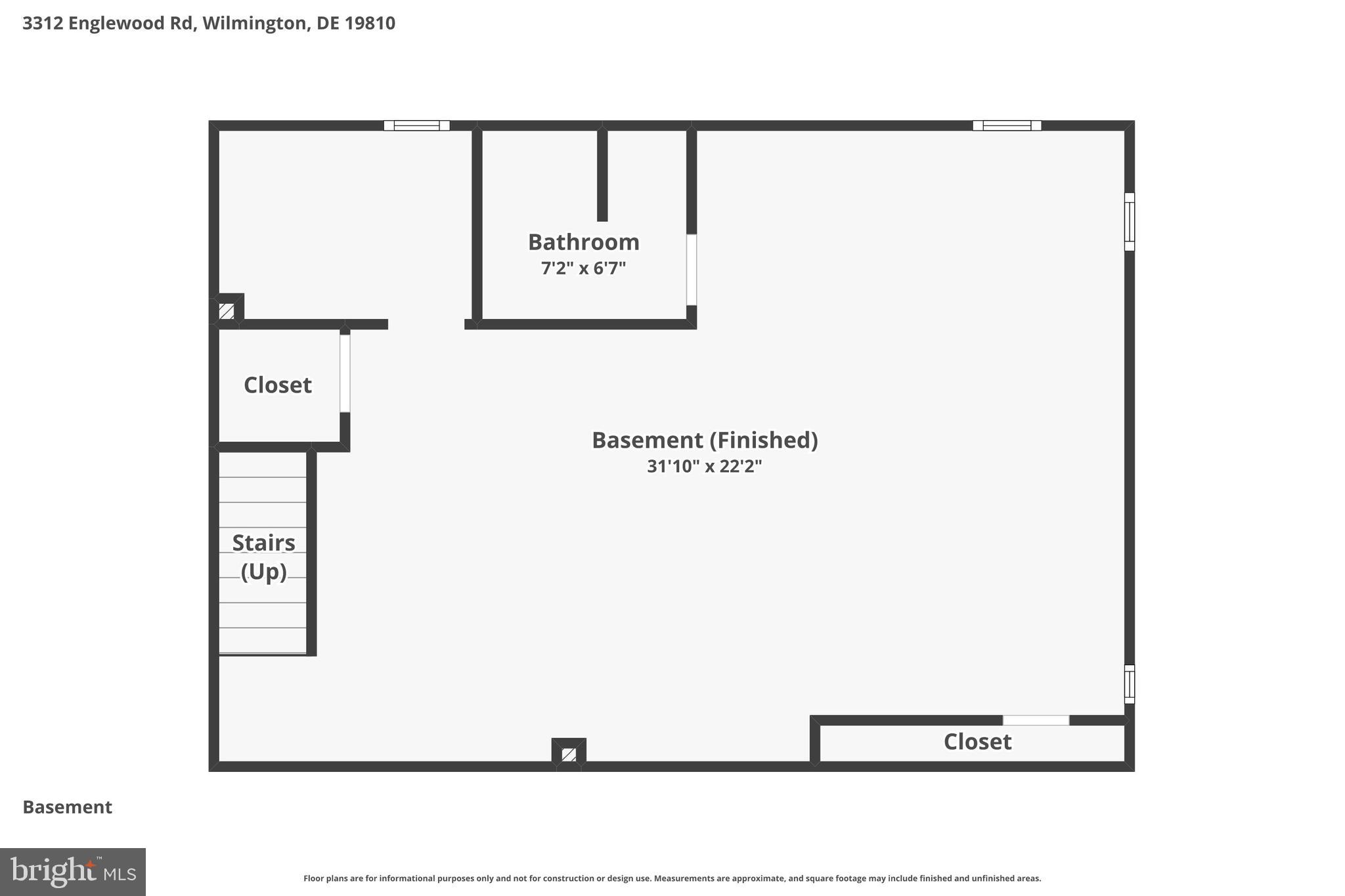 3312 Englewood Road Wilmington, DE 19810 - Photo 77 of 80 Basement Floor Plan.
