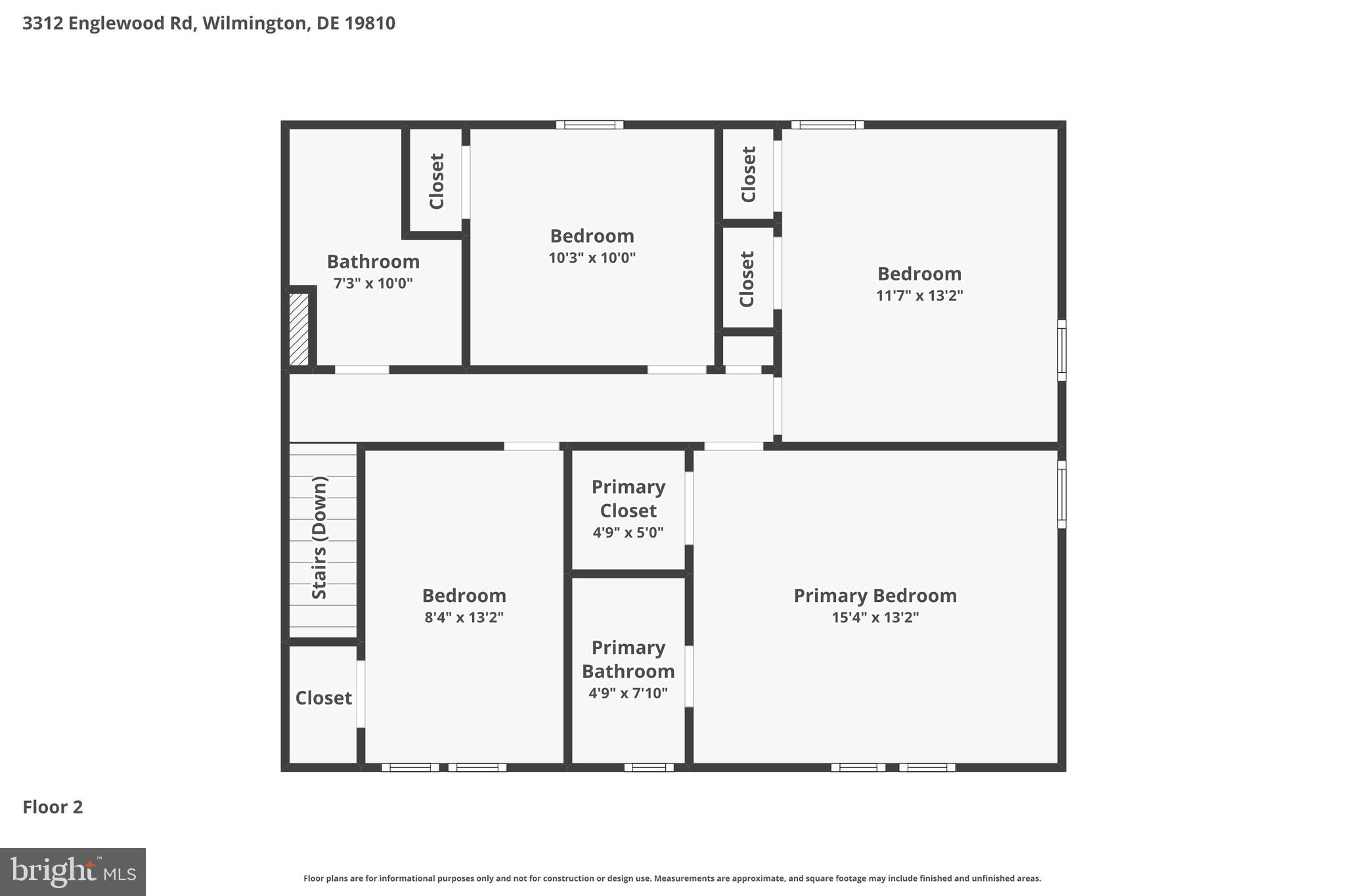 3312 Englewood Road Wilmington, DE 19810 - Photo 79 of 80 Second Floor Plan.