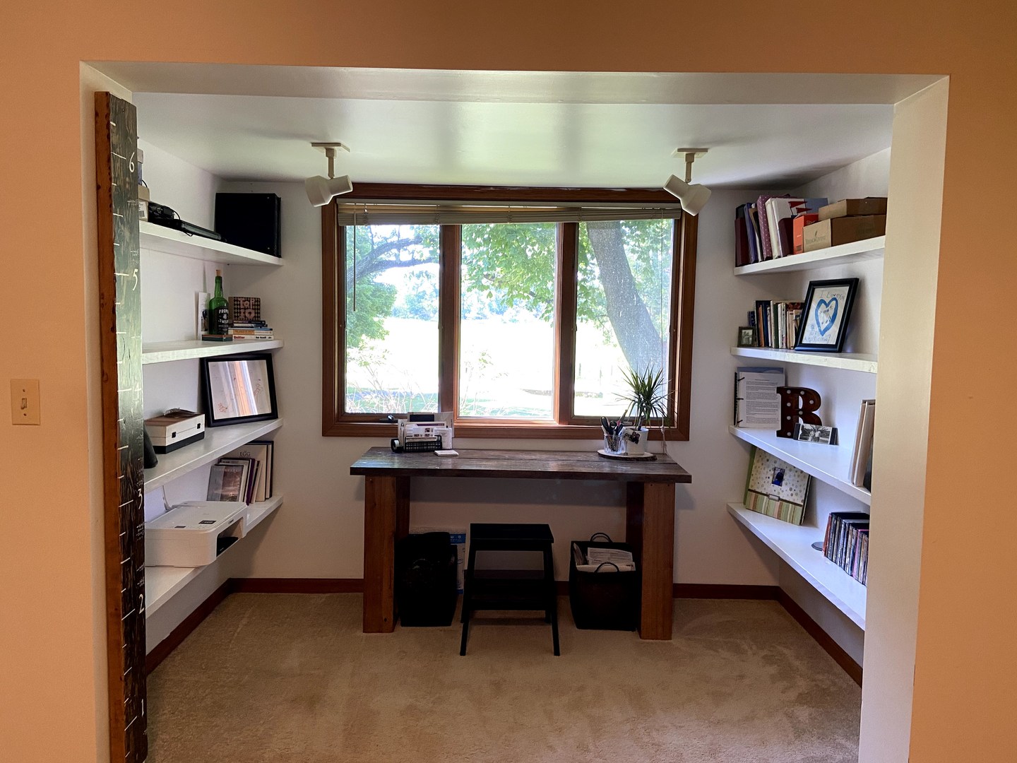 12512 Pleasant Valley Road Woodstock, IL 60098 - Photo 5 of 9 a view of a workspace with furniture and a bookshelf