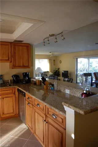 a kitchen with lots of counter top space