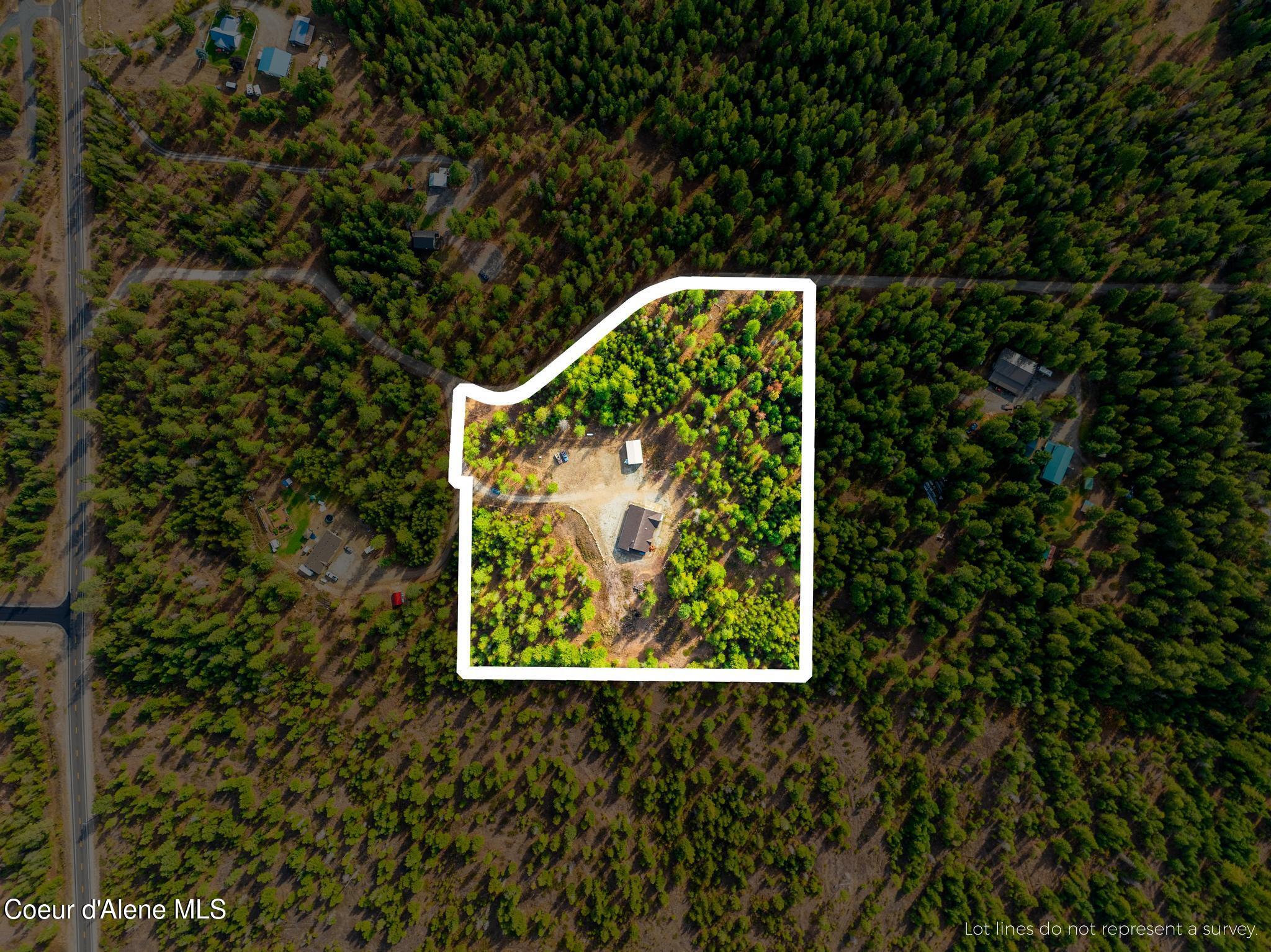 1829 West Smoke Tree Avenue Athol, ID 83801 - Photo 40 of 46 Aerial w/Approx Property Lines