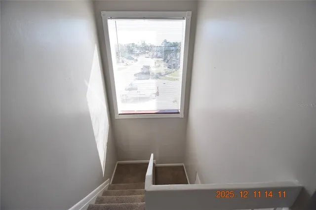 a view of small space with window