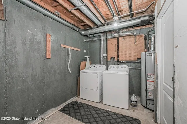 a utility room with a washer and dryer