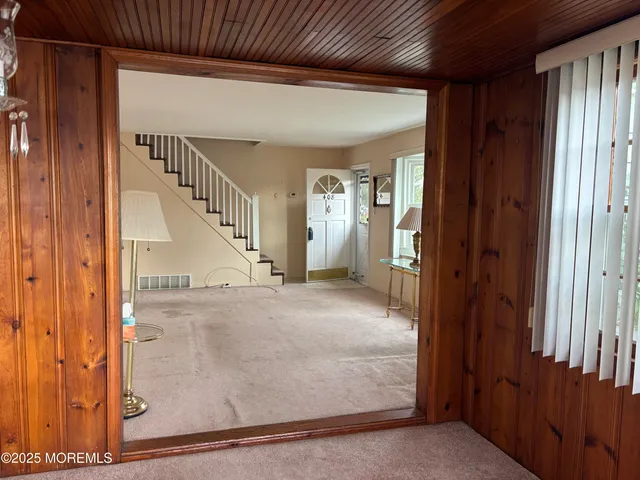 a view of an entryway with staircase