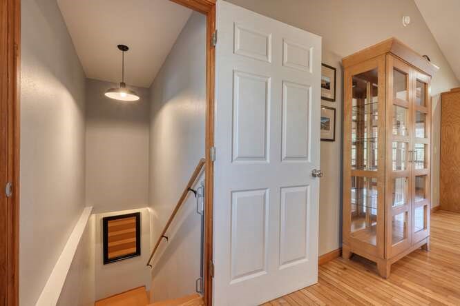 1995 River Hill Road Murphy, NC 28906 - Photo 30 of 68 a view of a hallway with windows and stairs
