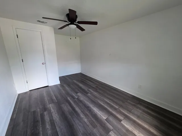 a view of small space with racks on the wall