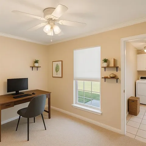 a bathroom with a sink a toilet and shower curtain