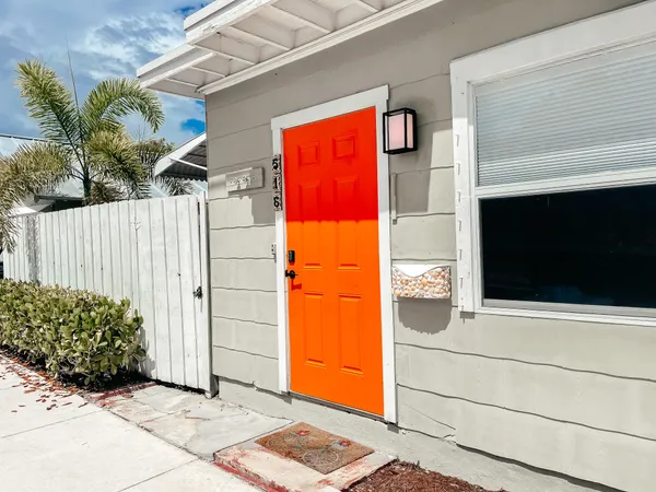 a view of front door