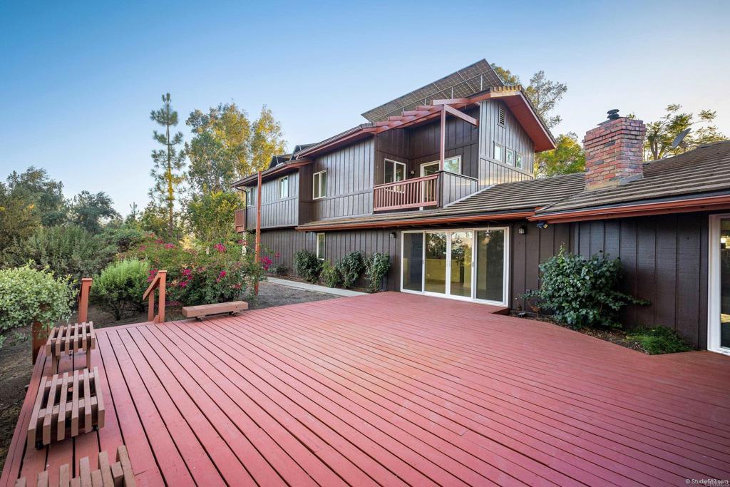 Back View of Wooden Deck