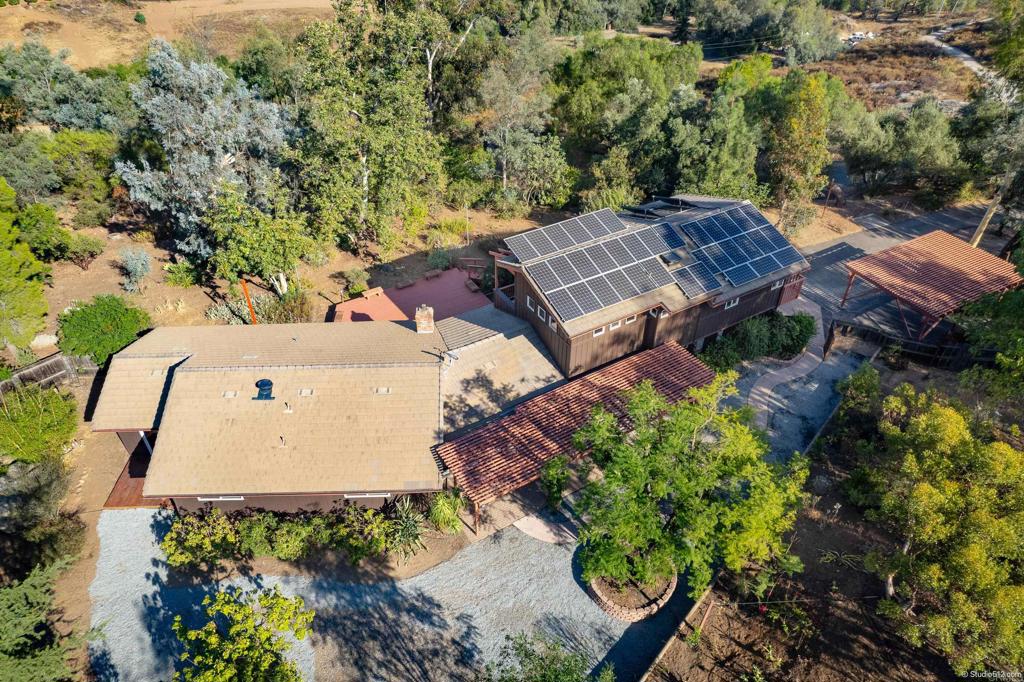 1217 Cedar Street Ramona, CA 92065 - Photo 8 of 42 Aerial view of Home Property & Solar Panels