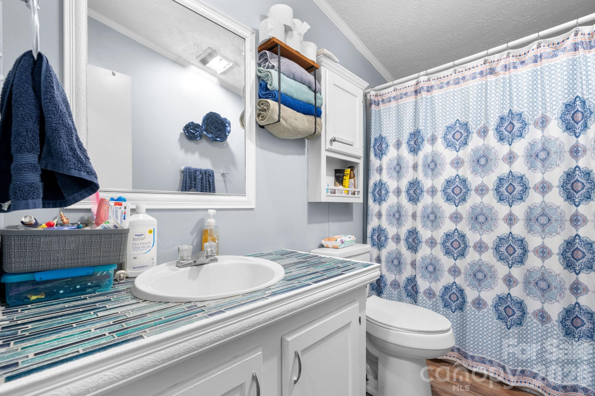 7911 Bailey Road Connelly Springs, NC 28612 - Photo 23 of 32 a bathroom with a sink and a mirror