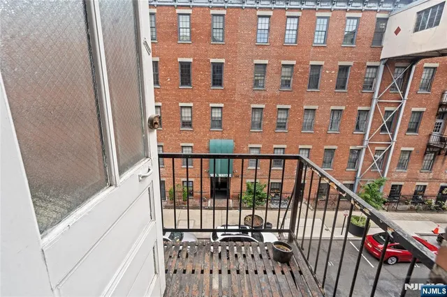 a view of balcony with staircase