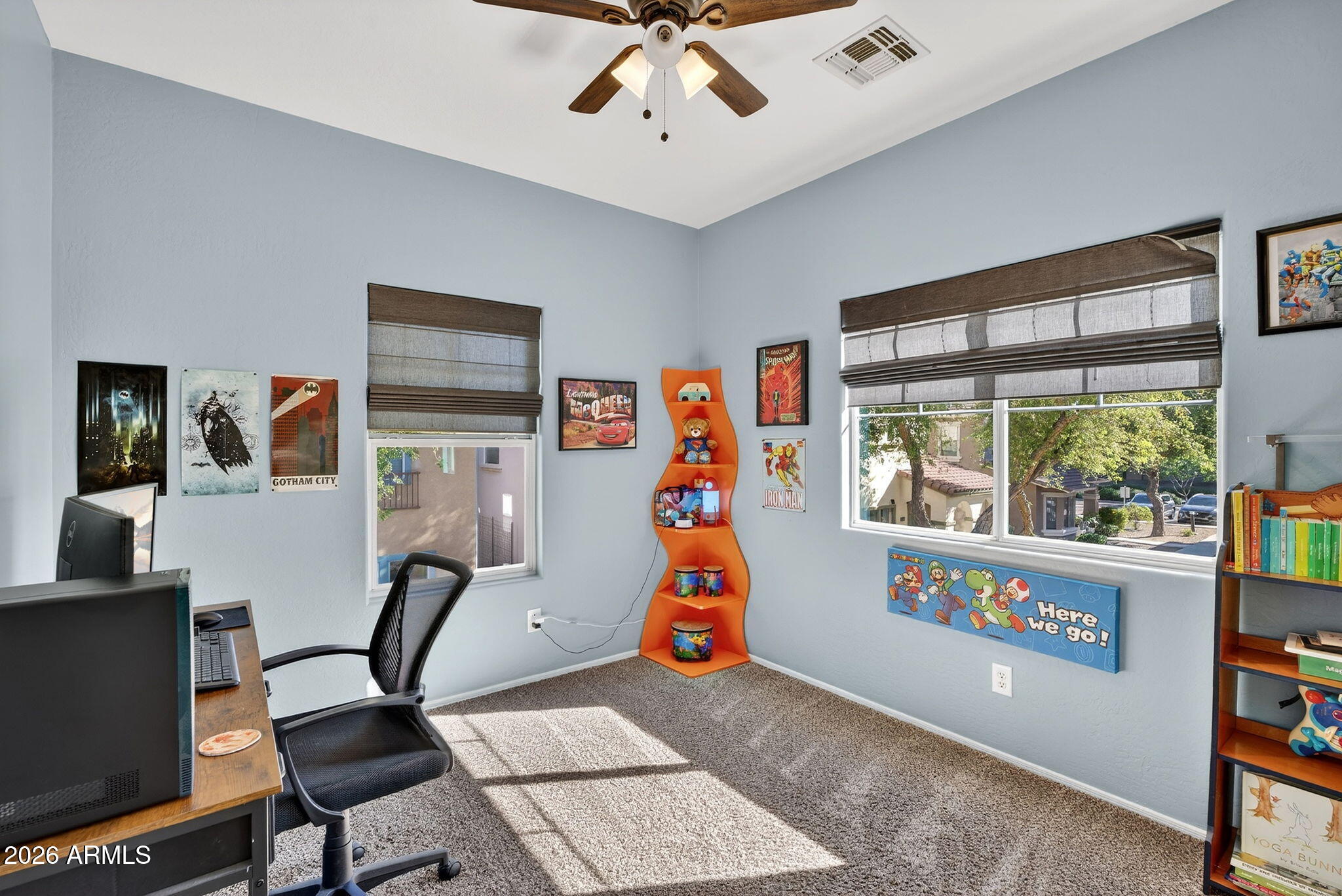 1317 South Banning Street Gilbert, AZ 85296 - Photo 24 of 46 a view of a workspace with furniture and a window