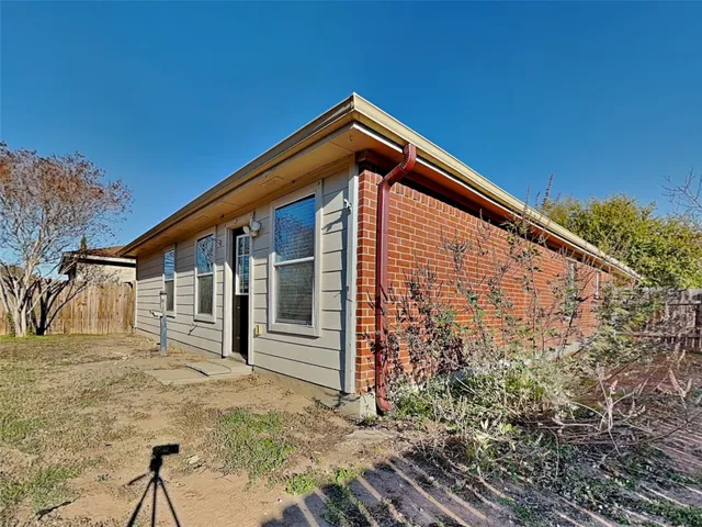 a backyard of a house