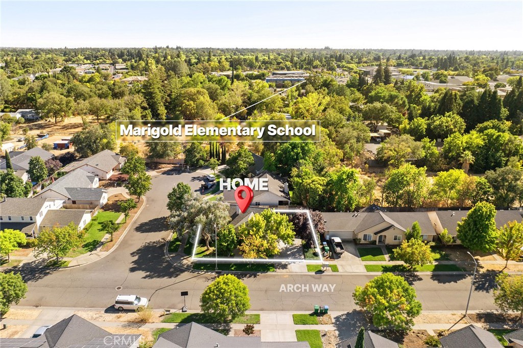 1572 Arch Way Chico, CA 95973 - Photo 38 of 43 an aerial view of residential house with outdoor space