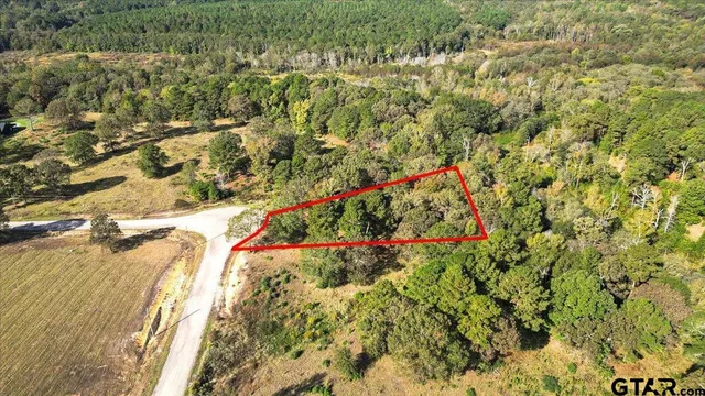 a view of a yard with a wooden fence