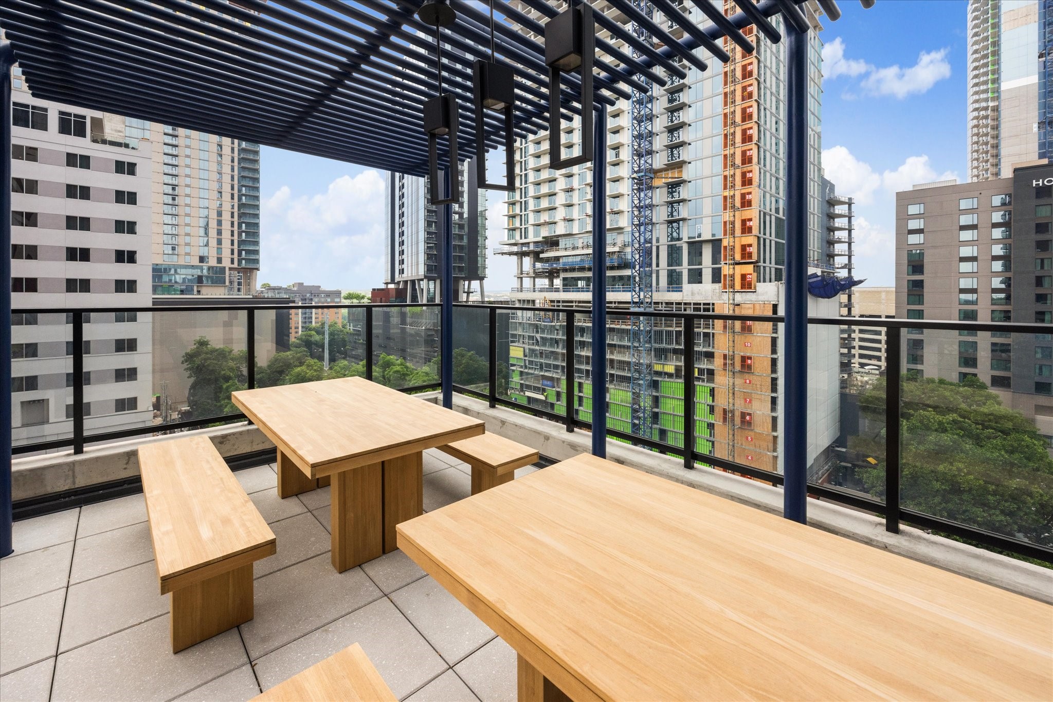 84 East Avenue, Unit 3009 Austin, TX 78701 - Photo 24 of 39 a view of a balcony with wooden floor