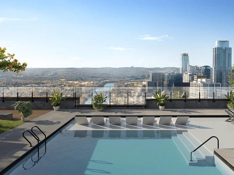 84 East Avenue, Unit 3009 Austin, TX 78701 - Photo 38 of 39 a view of a city from a terrace