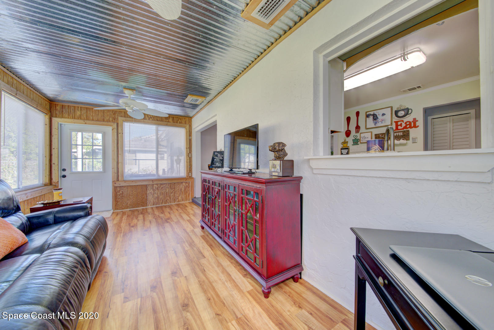 5130 Holden Road Cocoa, FL 32927 - Photo 35 of 49 Florida room with tin ceiling