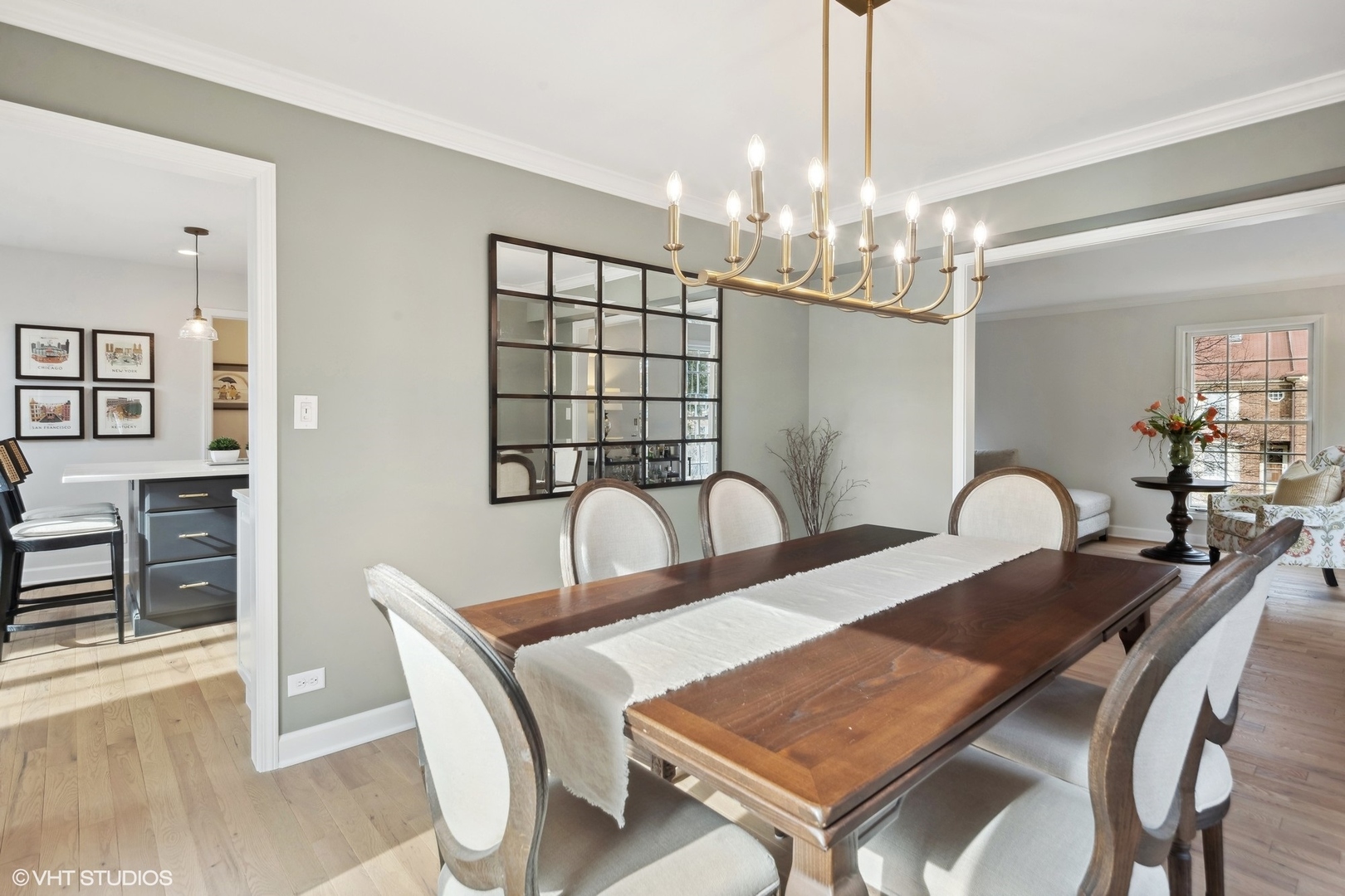 853 Seminary Circle Glen Ellyn, IL 60137 - Photo 5 of 26 a view of a dining room with furniture and chandelier