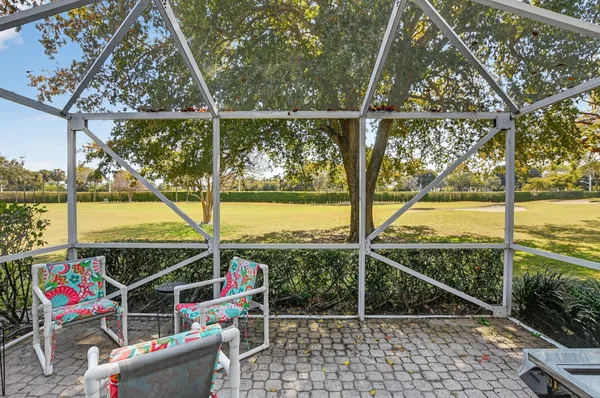 a view of outdoor space with seating area