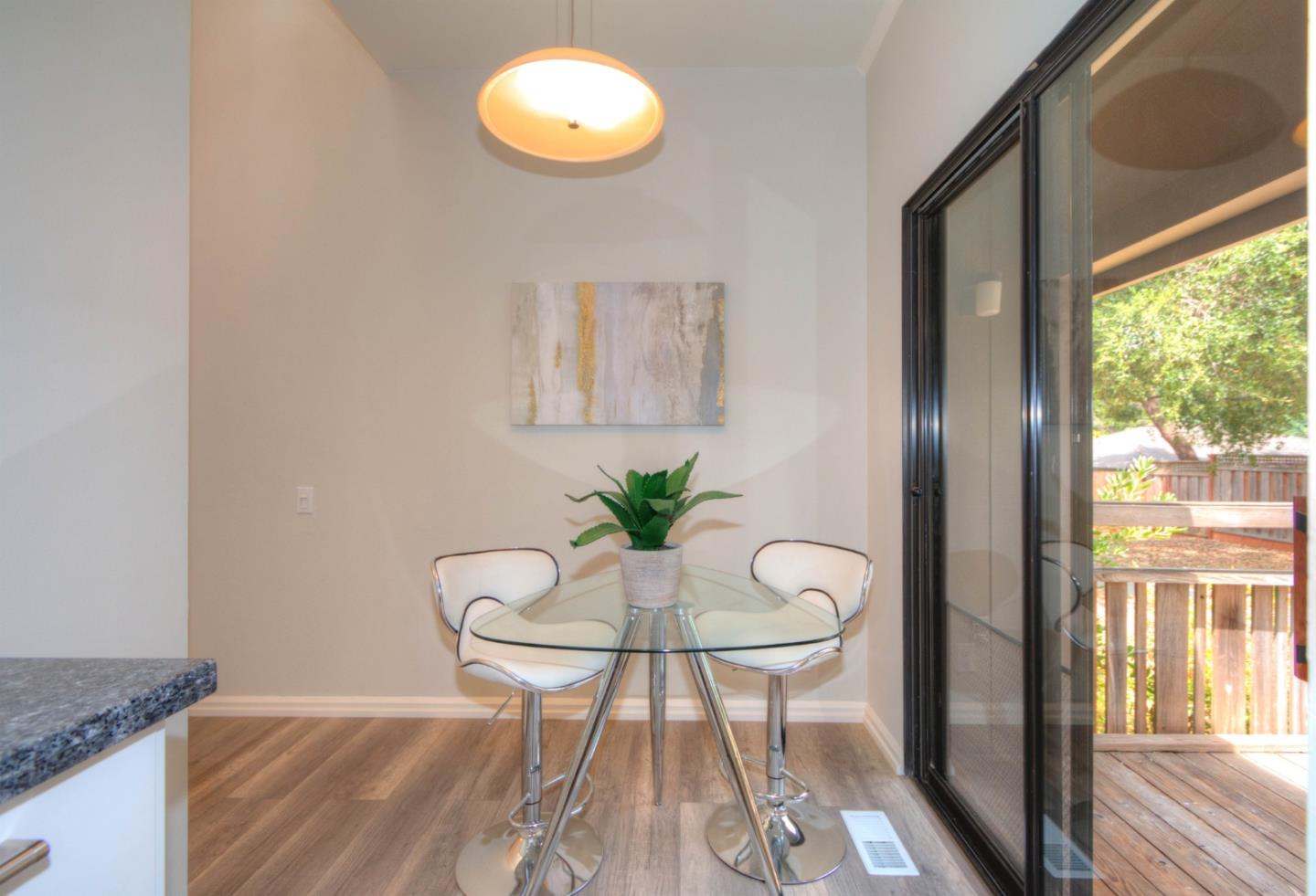 1 Farm Road Los Altos, CA 94024 - Photo 8 of 25 a view of a dining room with furniture window and outside view