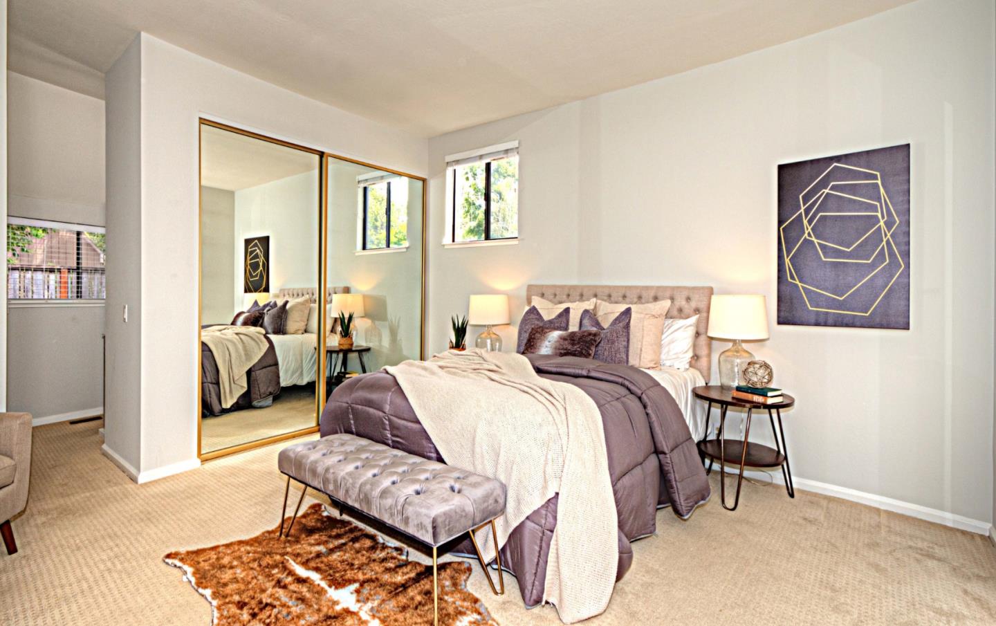 1 Farm Road Los Altos, CA 94024 - Photo 10 of 25 a bedroom with a bed and a couch