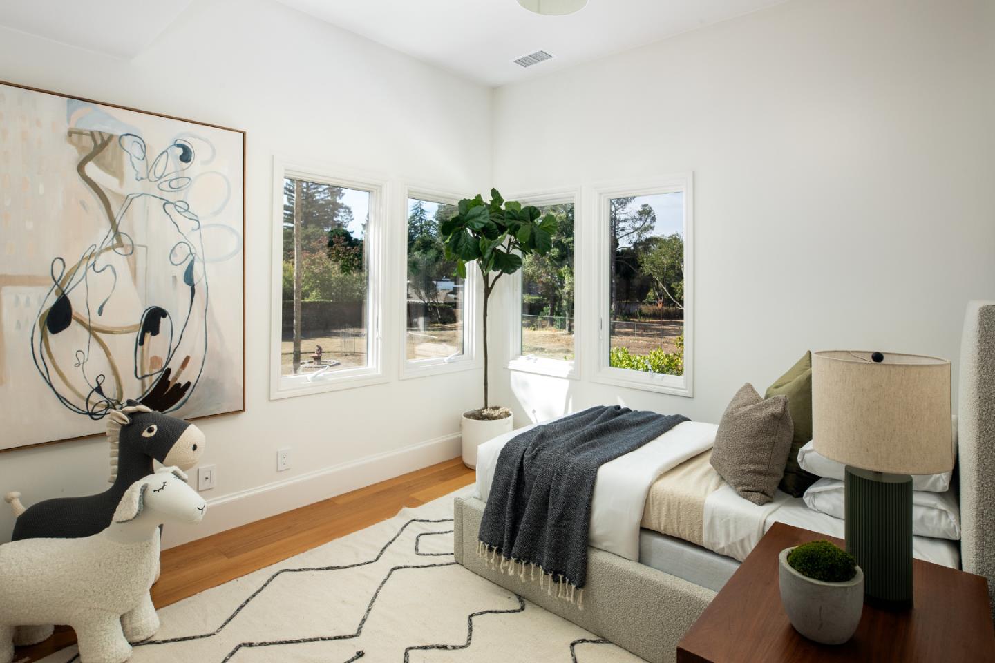 90 Macbain Avenue Atherton, CA 94027 - Photo 11 of 19 a bedroom with a bed and a window