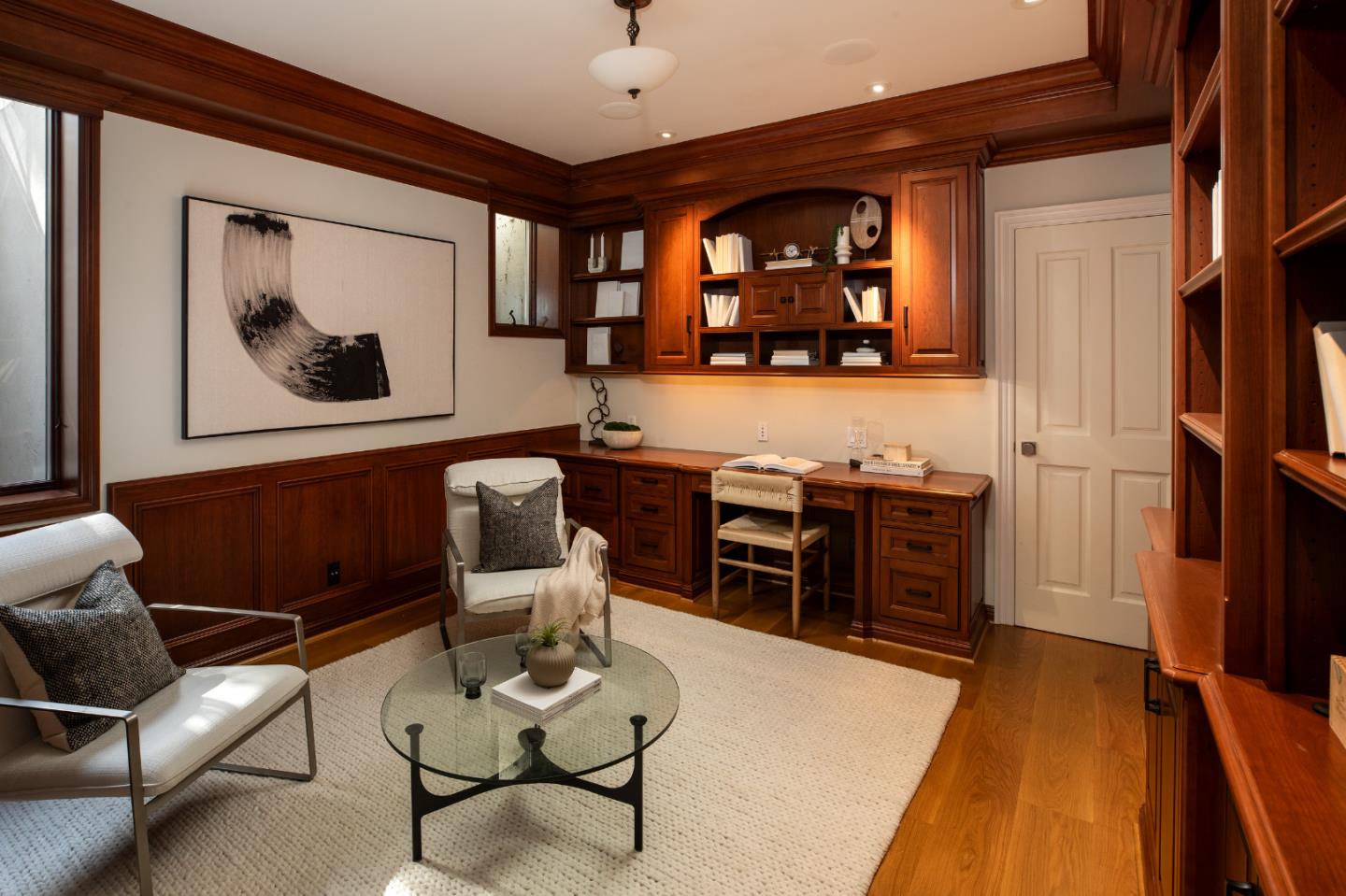90 Macbain Avenue Atherton, CA 94027 - Photo 13 of 19 a living room with furniture a rug and a painting on the wall