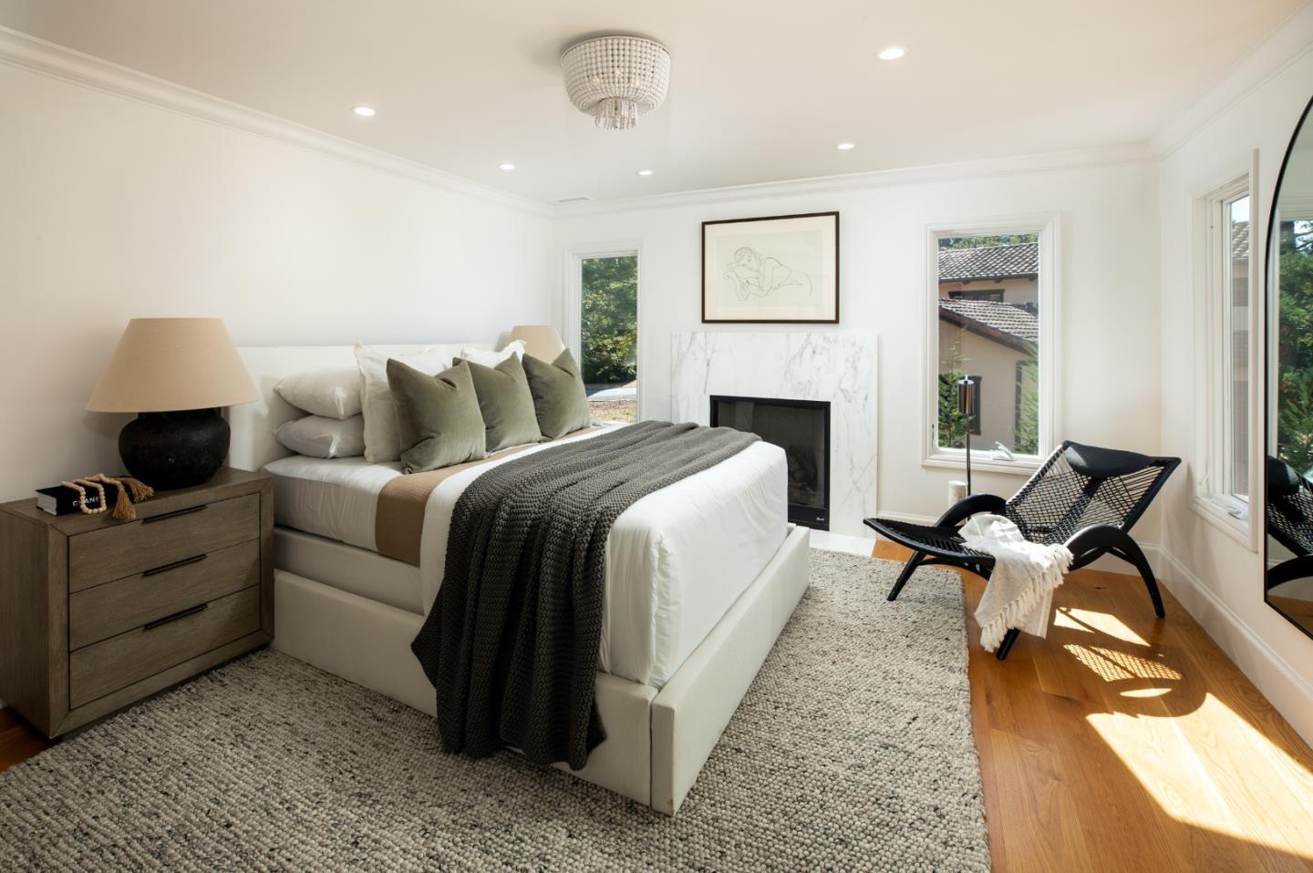 90 Macbain Avenue Atherton, CA 94027 - Photo 6 of 19 a bed room with a bed and a couch