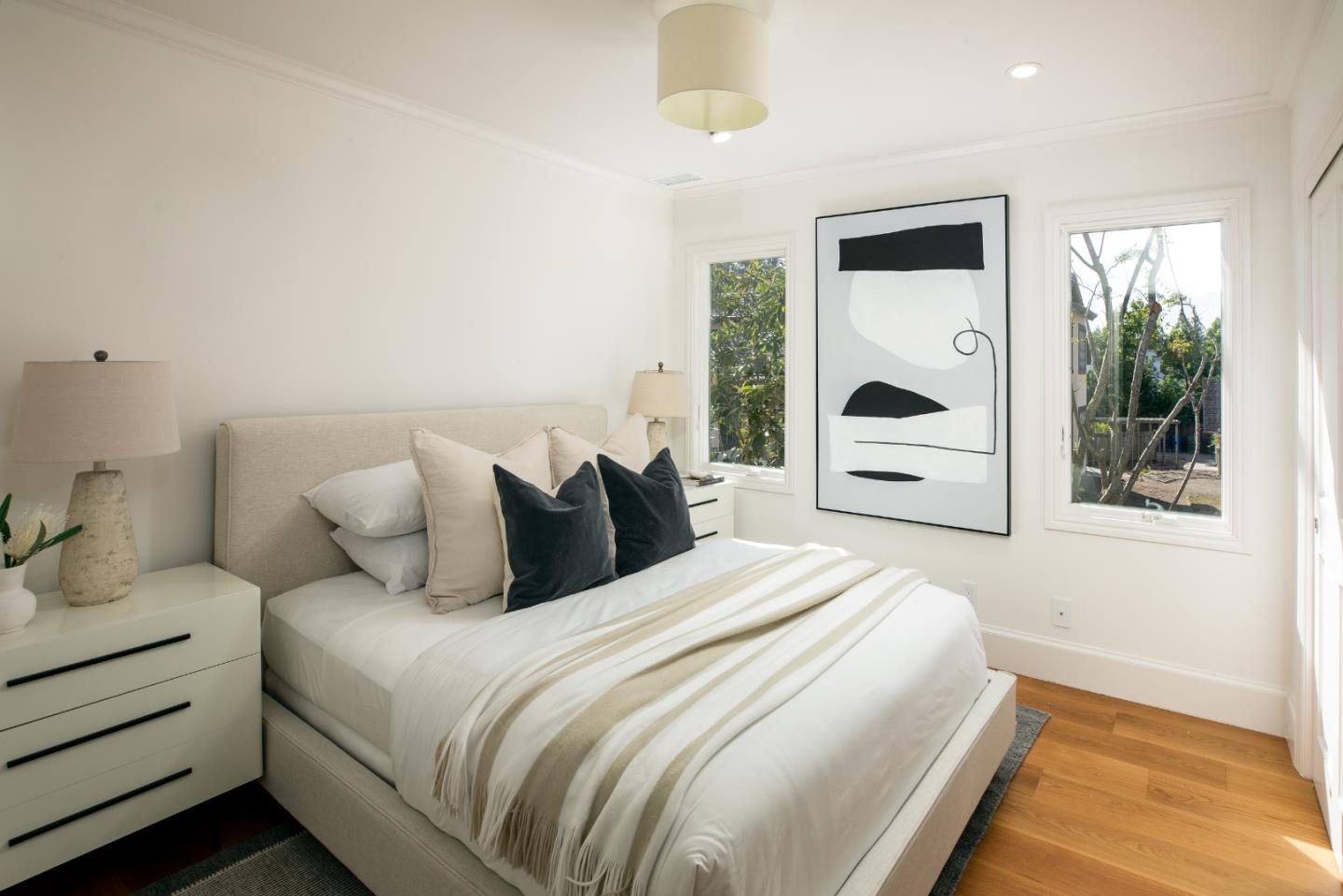 90 Macbain Avenue Atherton, CA 94027 - Photo 9 of 19 a bedroom with bed and a large window