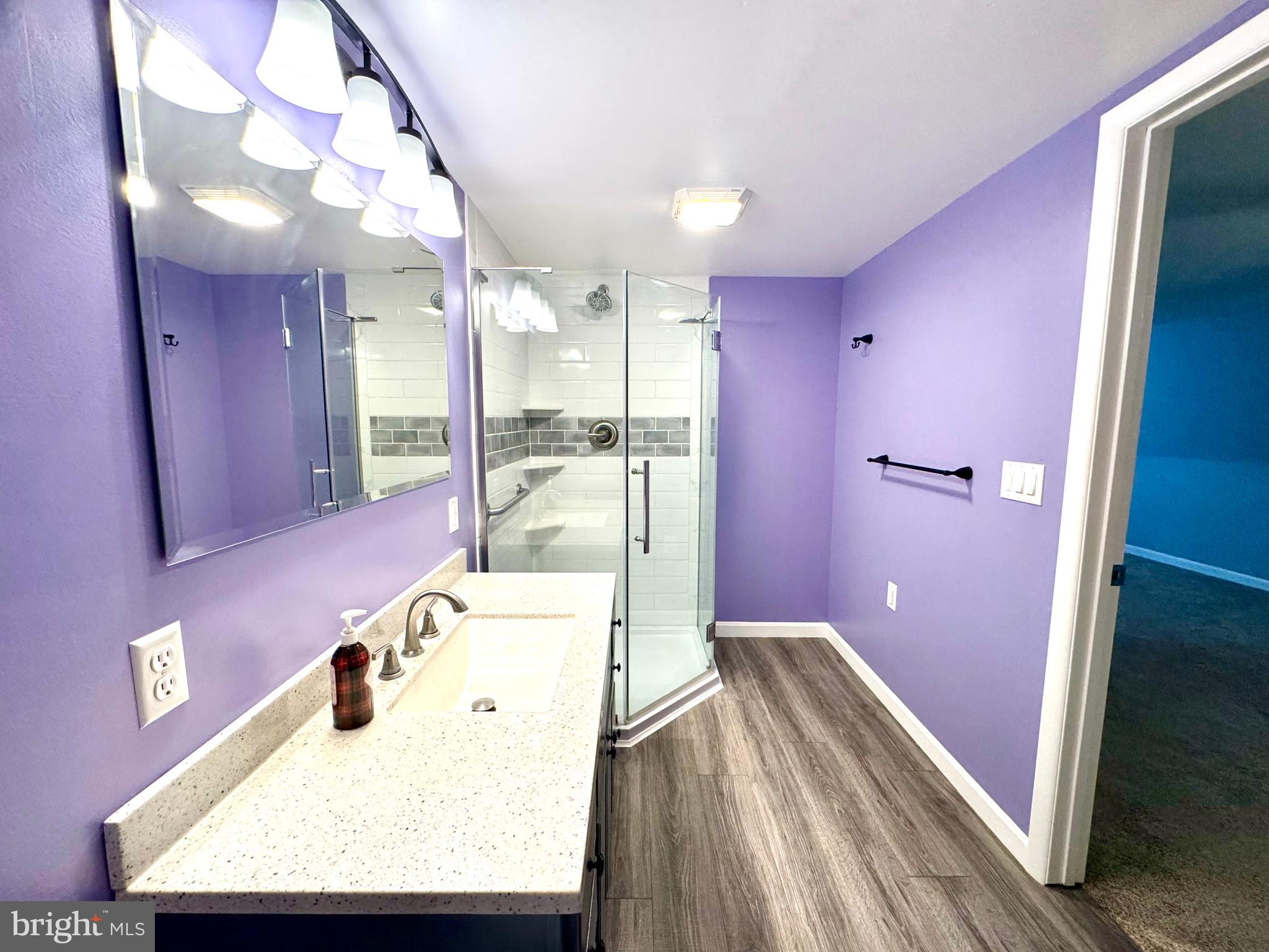4695 Shelltown Road Marion Station, MD 21838 - Photo 23 of 31 a bathroom with a sink vanity and a mirror
